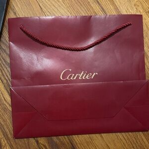 Cartier Burgundy shopping bag
